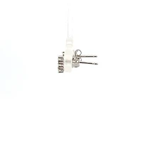 925 Sterling Silver Cubic Zirconia Bar Earrings
