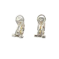 925 Silver Earrings with Princess cut Yellow Cubic Zirconia