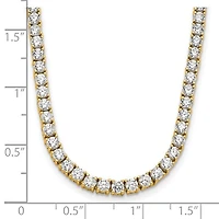 14K Yellow Gold 10.00cttw Lab Grown Diamond Tennis Style Necklace - 16”