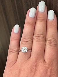 18K White Gold 1.89cttw Lab Grown Diamond Solitaire Engagement Ring