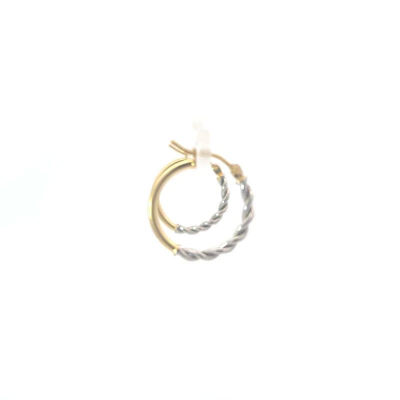 10K Yellow and White Gold Earrings