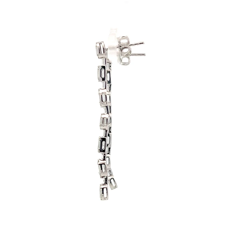 14K White Gold 0.89cttw Diamond Earrings