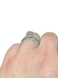 Previously Loved - 2.24cttw Princess Cut Diamond Engagement Ring Set - 4.5