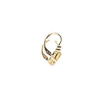 10K Yellow Gold 4mm Citrine and 0.02cttw Diamond Earrings