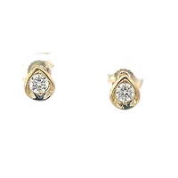 10K Gold 0.40cttw Round Brilliant Cut Canadian Diamond Earrings