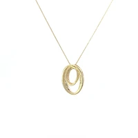 10K Yellow Gold 0.10cttw Diamond Pendant, 18"