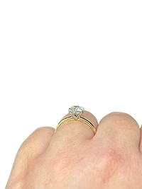 14K Gold 1.01cttw Round Brilliant Cut Canadian Diamond Engagement Ring