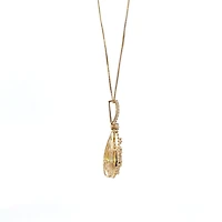 14K Yellow Gold 0.79cttw Diamond Necklace, 18"