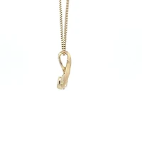 14K Yellow Gold 0.25 cttw Canadian Diamond Pendant, 18"