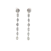 14K White Gold 0.89cttw Diamond Earrings