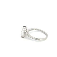 14K White Gold 2.33Cttw Lab Grown Princess Cut Diamond Engagement Ring - /
