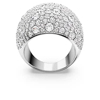 Swarovski Luna cocktail ring, Moon, White, Rhodium plated 5677133