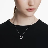 Swarovski - Matrix pendant, Crystal pearl, Round cut, White, Rhodium plated - 5688751