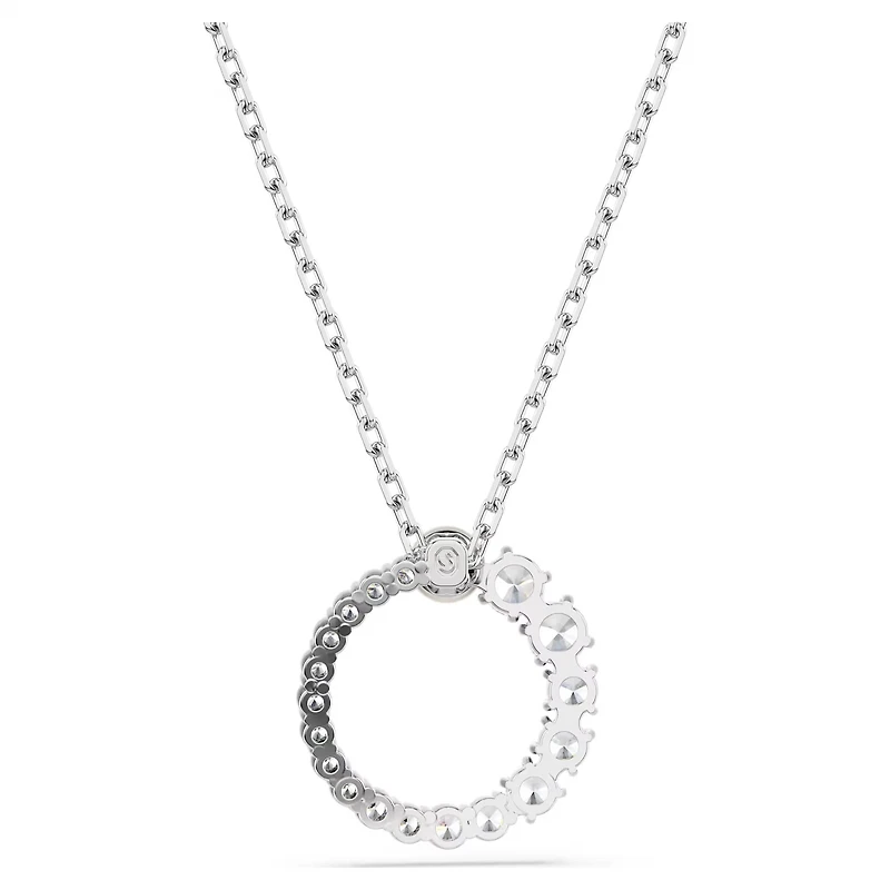 Swarovski - Matrix pendant, Crystal pearl, Round cut, White, Rhodium plated - 5688751