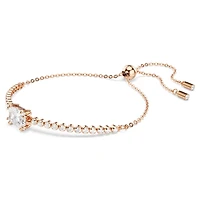 Swarovski Matrix Tennis bracelet, Mixed cuts, White, Rose gold-tone plated 5730706