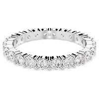 Swarovski - Matrix Vittore ring, Round cut, White, Silver-tone finish - 48