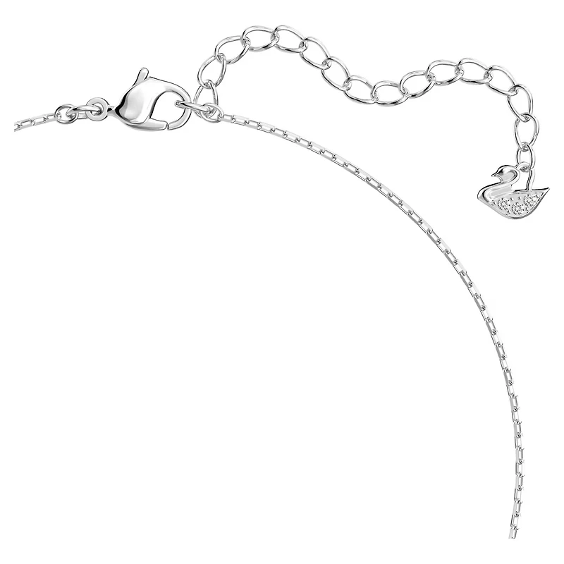 Swarovski Mesmera Attract necklace Heart, White, Rhodium plated - 5517117