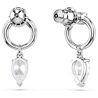 Swarovski Mesmera drop earrings, Mixed cuts, White, Rhodium plated 5723177