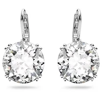Swarovski Millenia drop earrings, Round cut, White, Rhodium plated 5628351/5689712 (SS)