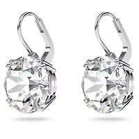 Swarovski Millenia drop earrings, Round cut, White, Rhodium plated 5628351/5689712 (SS)