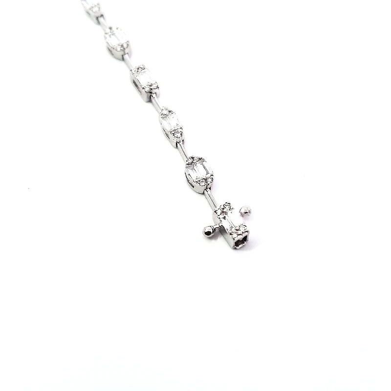 14K White Gold 1.30 cttw Diamond Bracelet