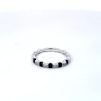 14K White Gold Sapphire & Diamond Ring