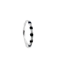 14K White Gold Sapphire & Diamond Ring