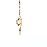 14K Gold Diamond Circle / Infinity / Eternity Pendant