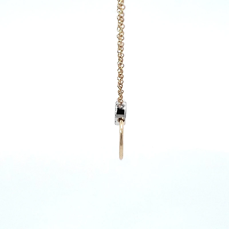 14K Yellow and White Gold 0.05 cttw Diamond Pendant