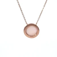 14K Rose Gold 0.11 cttw Diamond and Mother of Pearl Pendant