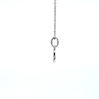 14K White Gold Sapphire and Diamond Elephant Necklace, 18"