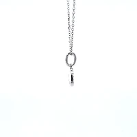 14K White Gold Sapphire and Diamond Elephant Necklace, 18"