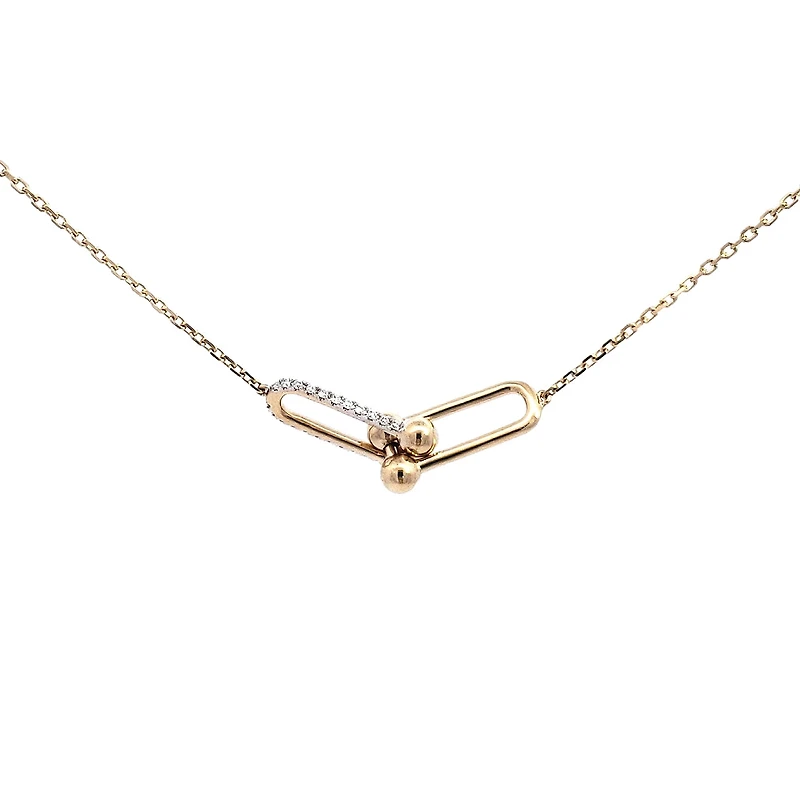 14K Yellow Gold 0.11 cttw Diamond Pendant