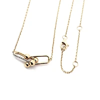 14K Yellow Gold 0.11 cttw Diamond Pendant