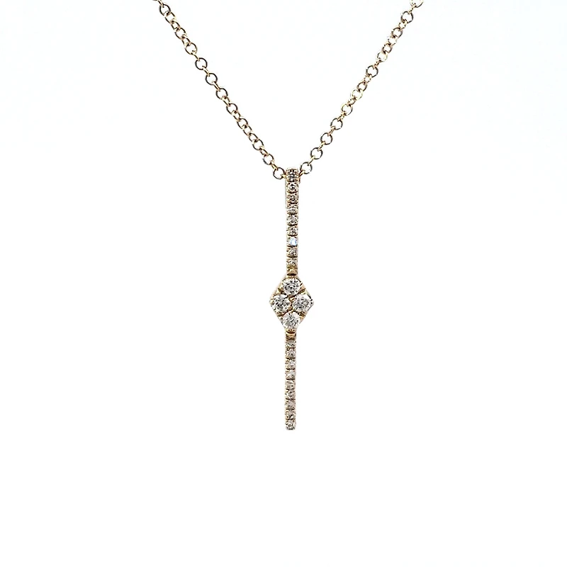 14K Yellow Gold 0.14 cttw Diamond Pendant