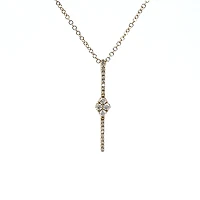 14K Yellow Gold 0.14 cttw Diamond Pendant