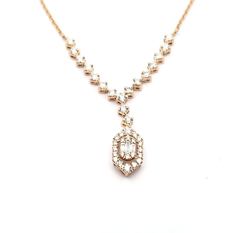 14K Yellow Gold 0.70 cttw Diamond Pendant