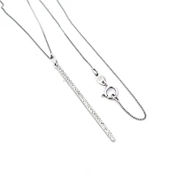 10/14K White Gold 0.11 cttw Diamond Pendant