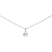 14K Gold Lab Grown cttw Pear Cut Diamond Pendant