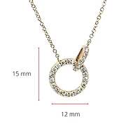14K Gold Diamond Circle / Infinity / Eternity Pendant