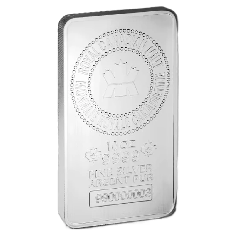 10 oz Silver Bar | Royal Canadian Mint - Shipping Immediately