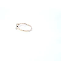 10K White & Yellow Gold 0.04cttw Diamond Double Circle/Eternity/Infinity Ring, size 6.5