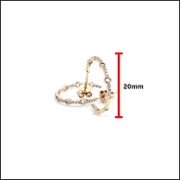 14K Yellow Gold 0.10 cttw Diamond Hoop Earrings