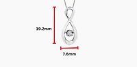 10K White Gold cttw Diamond Pulse Pendant