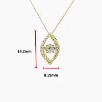 10K Yellow Gold 0.22cttw Diamond Pulse Pendant, 18"