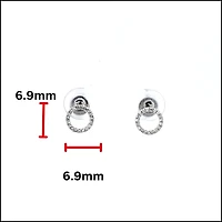 14K White Gold 0.10 cttw Diamond Earrings