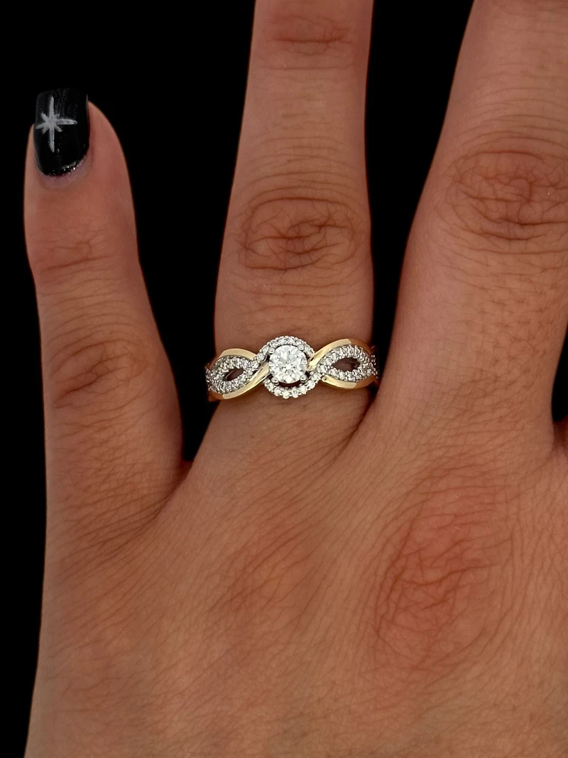 14K Yellow and White Gold ct Canadian Diamond Ring