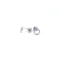 14K White Gold 0.10 cttw Diamond Earrings