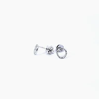 14K White Gold 0.10 cttw Diamond Earrings