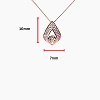 10K Yellow Gold 0.08cttw Diamond Pulse Necklace, 18"